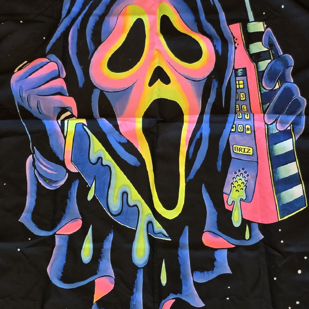 Rsefly Blacklight Horror Tapestry Ghost Face - Picture 2 of 3